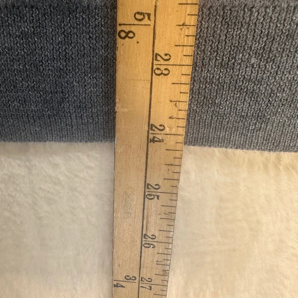Vineyard Vines Women Gray Ahoy Anchor Crewneck Sweater Large Merino Wool Blend